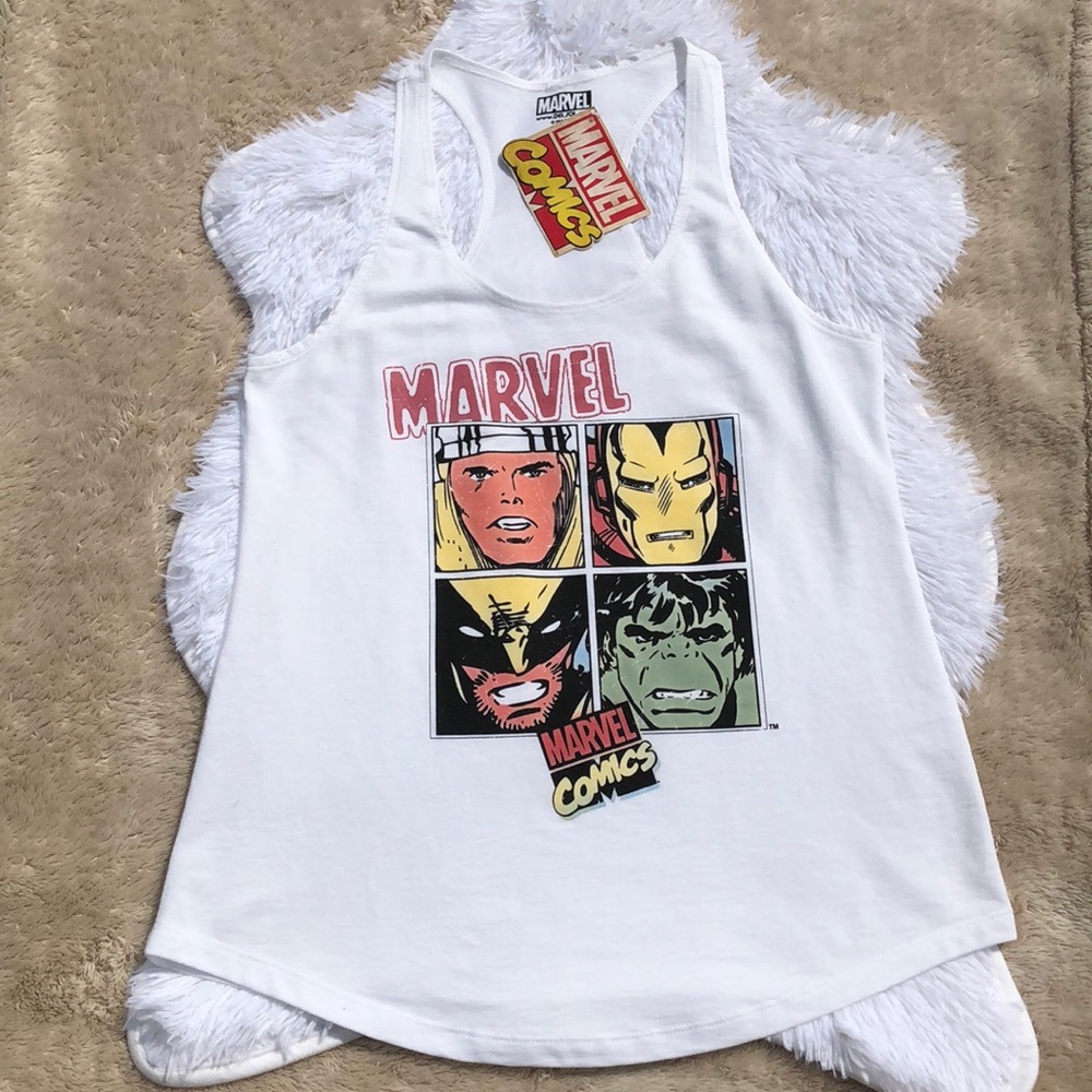 NWT Del Sol Marvel Superhero Racerback Tank Top